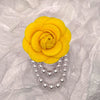 Elegant Camellia Imitation Pearl Unisex Brooches