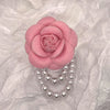 Elegant Camellia Imitation Pearl Unisex Brooches