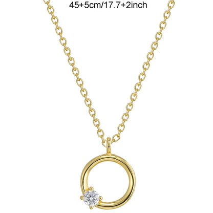 Elegant Classic Style Cross Sterling Silver Plating Inlay Pearl Zircon 18k Gold Plated Pendant Necklace