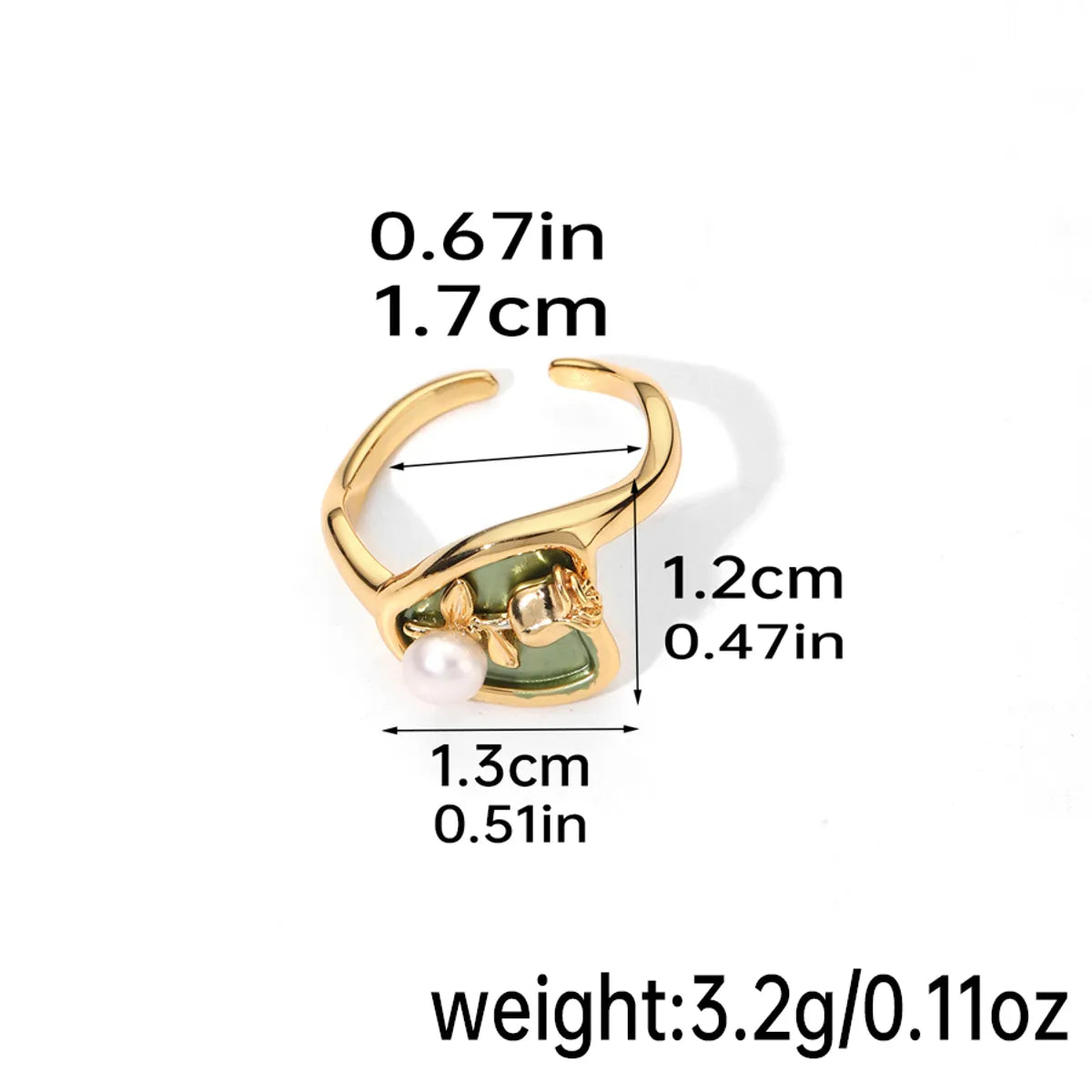 Elegant Classic Style Flower Copper Plating Inlay Freshwater Pearl Zircon 18k Gold Plated Rings