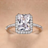 Elegant Classic Style Geometric Copper Inlay Zircon Rings
