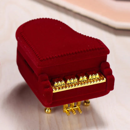 Elegant Classic Style Piano Flannel Jewelry Boxes