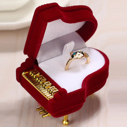 Elegant Classic Style Piano Flannel Jewelry Boxes