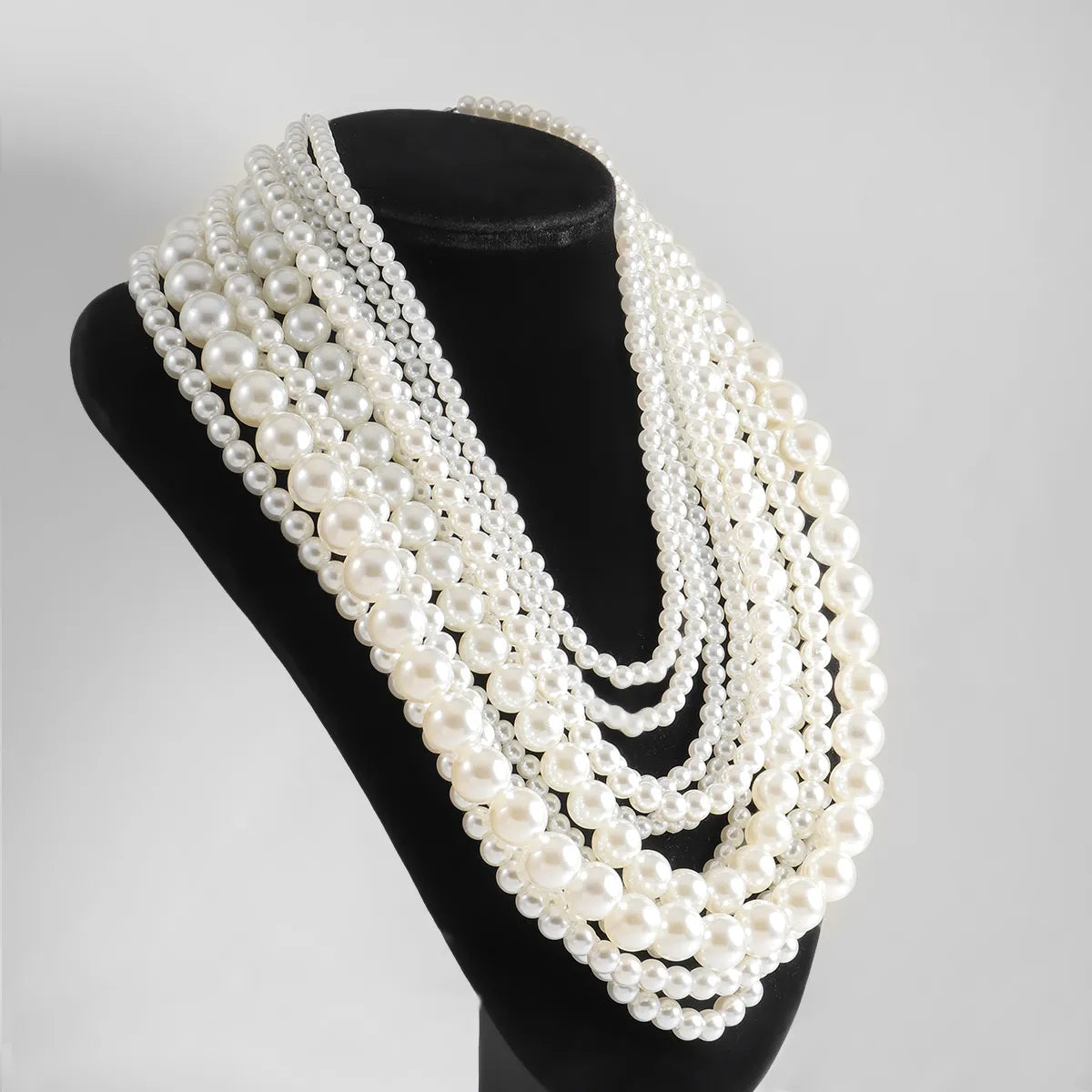 Elegant Classic Style Round Imitation Pearl Alloy Zinc Alloy Beaded K Gold Plated Women'S Necklace