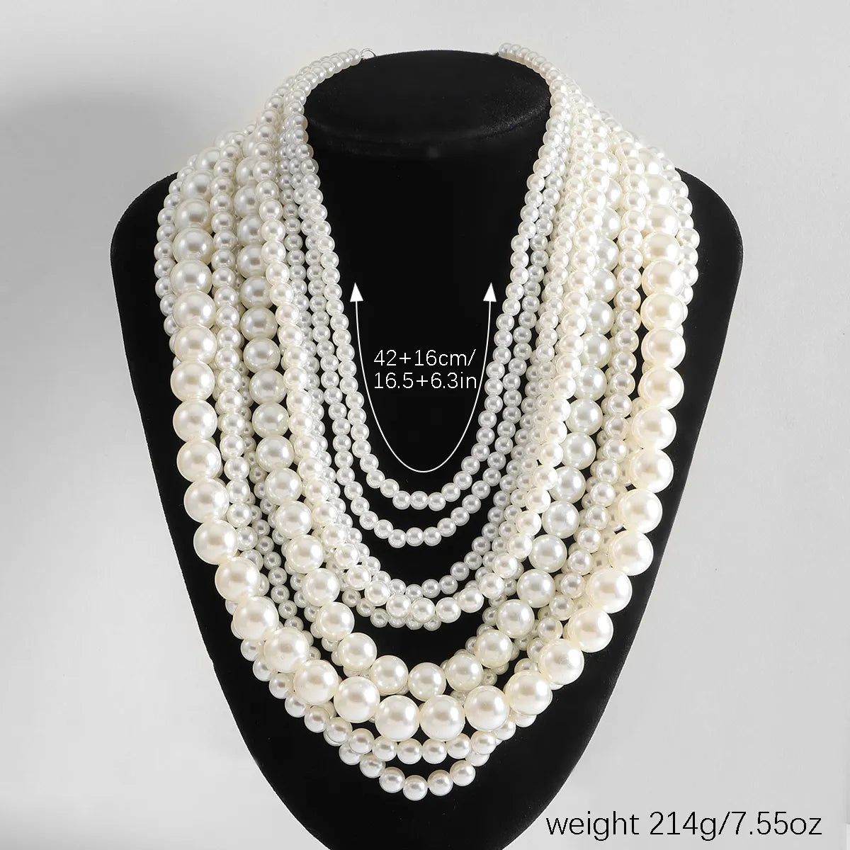 Elegant Classic Style Round Imitation Pearl Alloy Zinc Alloy Beaded K Gold Plated Women'S Necklace