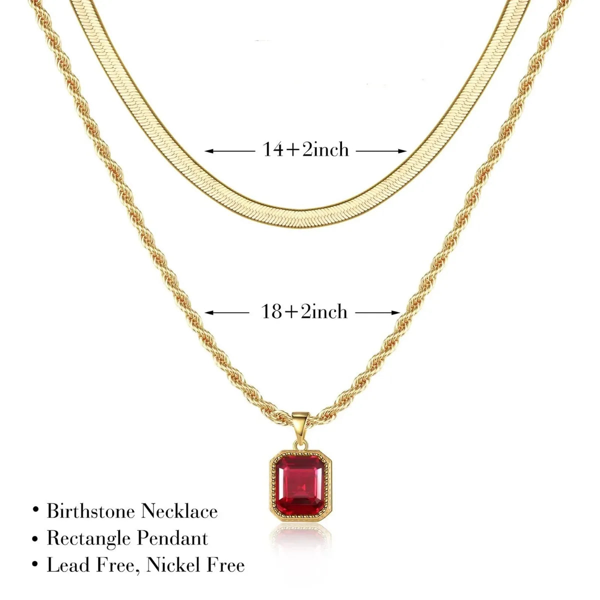 Elegant Classic Style Solid Color Copper Plating Inlay Glass Stone 14k Gold Plated Double Layer Necklaces