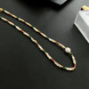 Elegant Classic Style Streetwear Geometric 18K Gold Plated Natural Stone Shell Titanium Steel Wholesale Necklace