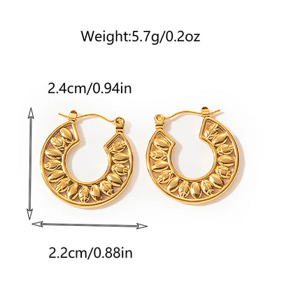 Elegant Classical Simple Style Leaves Heart Shape Flower Plating Inlay 304 Stainless Steel Zircon 14K Gold Plated Ear Studs