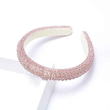 Elegant Color Block Alloy Inlay Rhinestones Hair Band