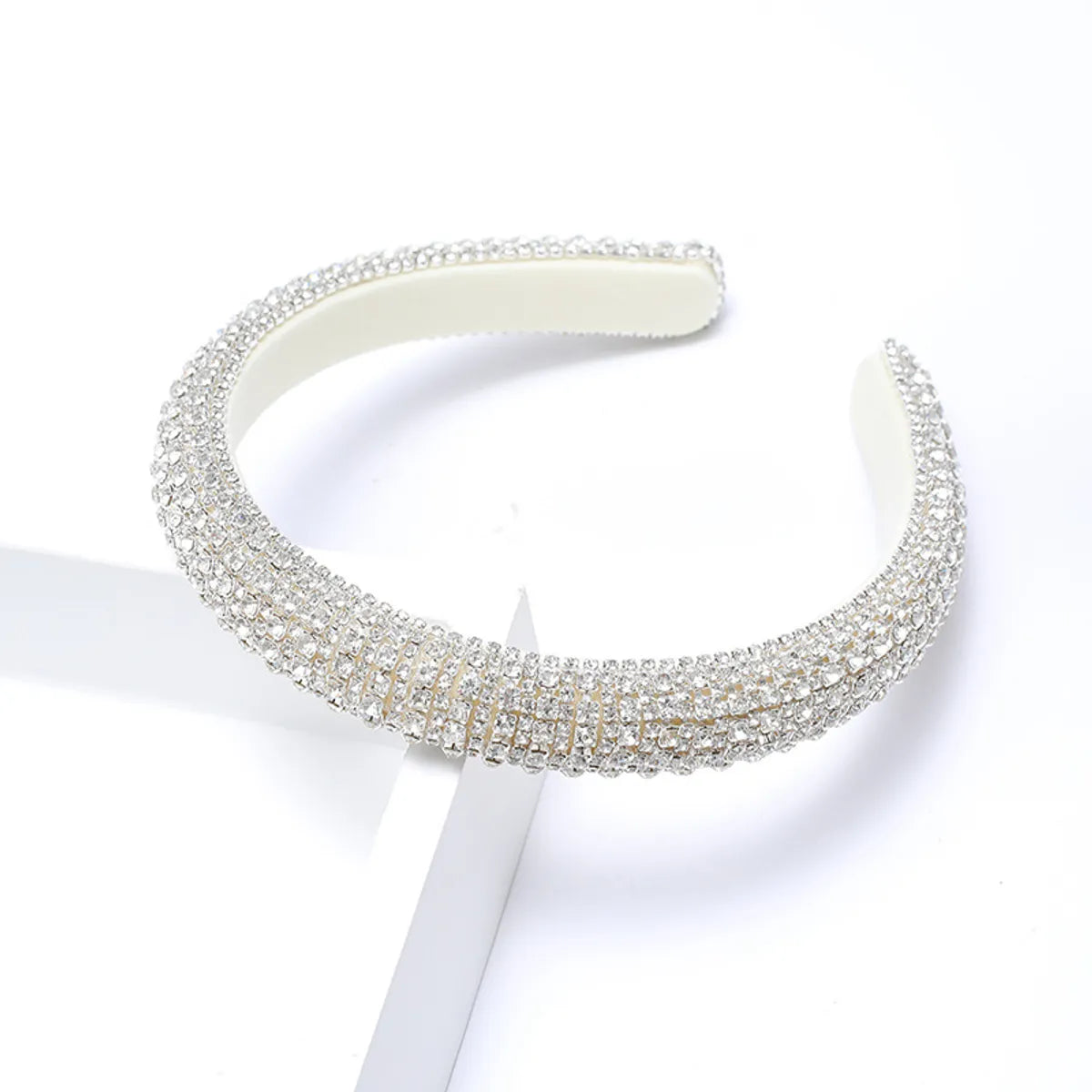 Elegant Color Block Alloy Inlay Rhinestones Hair Band