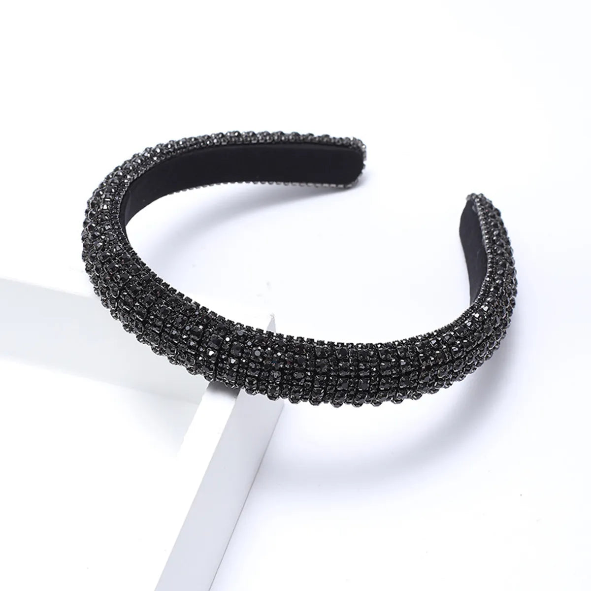 Elegant Color Block Alloy Inlay Rhinestones Hair Band