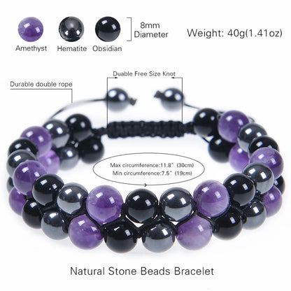 Elegant Color Block Natural Stone Bracelets In Bulk