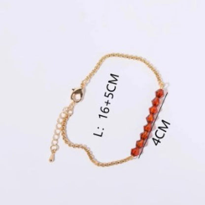 Elegant Color Block Titanium Steel Plating 18k Gold Plated Bracelets