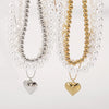 Elegant Commute Heart Shape CCB Imitation Pearl Beaded Women'S Bracelets Necklace