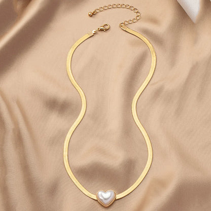 Elegant Commute Heart Shape Pearl Alloy Wholesale Pendant Necklace