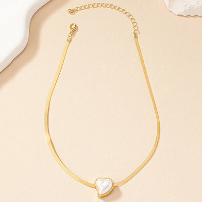 Elegant Commute Heart Shape Pearl Alloy Wholesale Pendant Necklace