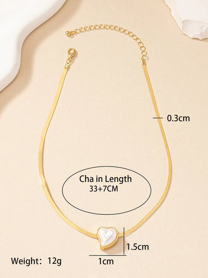 Elegant Commute Heart Shape Pearl Alloy Wholesale Pendant Necklace