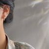 Elegant Copper Drop Earrings For Women With Electroplated Finish Simple Fashion High End Pea Shape Dangle Earrings