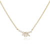 Elegant Copper Flower Petal Pendant Choker Necklace For Women With Zirconia Design And O Word Chain