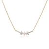 Elegant Copper Flower Petal Pendant Choker Necklace For Women With Zirconia Design And O Word Chain