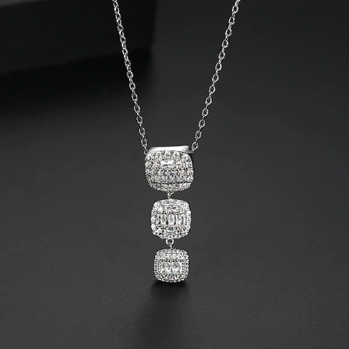 Elegant Copper Necklace With Zircon Inlay Simple Short Collarbone Chain For Women Refined Fashion Jewelry Gift