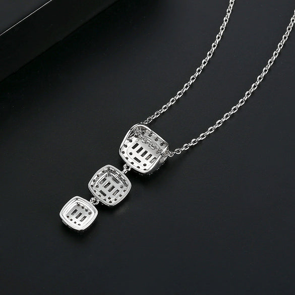 Elegant Copper Necklace With Zircon Inlay Simple Short Collarbone Chain For Women Refined Fashion Jewelry Gift