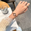 Elegant Crystal Alloy Bracelet Quartz Watch For Women With Round Dial