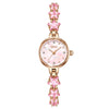 Elegant Crystal Alloy Bracelet Quartz Watch For Women With Round Dial