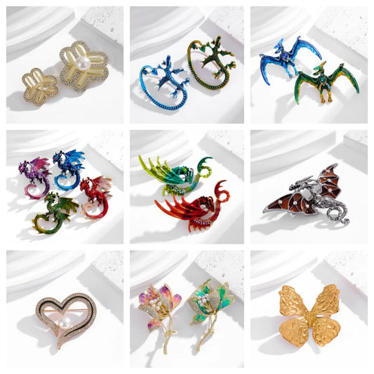 Elegant Cute Animal Heart Shape Flower Alloy Men'S Brooches