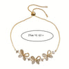 Elegant Cute Butterfly Copper Plating Inlay Opal Gold Plated Bracelets