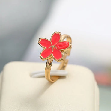 Elegant Cute Flower Alloy Women'S Rings