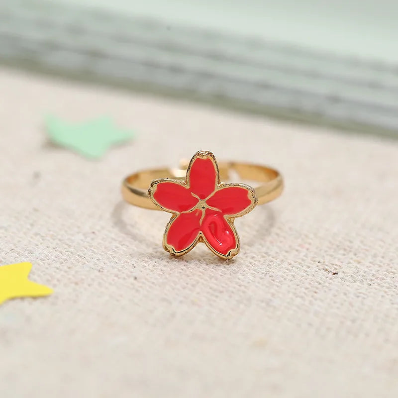 Elegant Cute Flower Alloy Women'S Rings