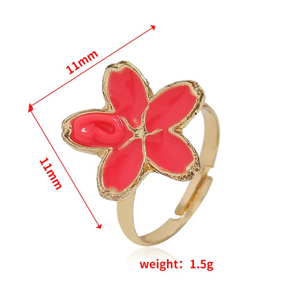 Elegant Cute Flower Alloy Women'S Rings