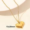 Wholesale Jewelry Elegant Cute Heart Shape 304 Stainless Steel 18K Gold Plated Plating Pendant Necklace