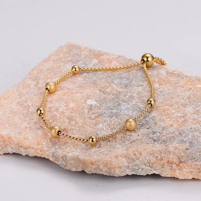 Elegant Cute Luxurious Solid Color Stainless Steel Plating 18k Gold Plated Bracelets