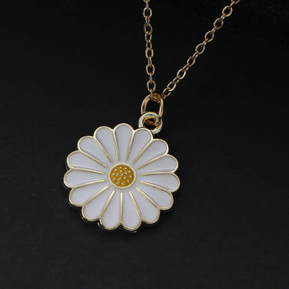 Elegant Cute Pastoral Daisy Alloy Wholesale Pendant Necklace