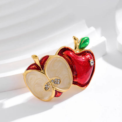 Elegant Cute Plant Fruit Bicycle Alloy Women'S Brooches