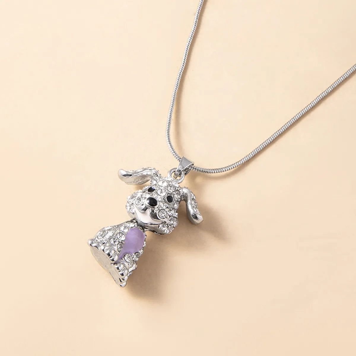 Elegant Cute Streetwear Dog Rhinestones Alloy Wholesale Pendant Necklace