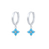 Elegant Daily Workplace Lucky Grass Clover Flower Geometric S925 Sterling Silver Earrings With Inlaid Zircon