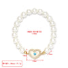 Elegant Devil'S Eye Heart Shape Artificial Pearl Glass Copper Wholesale Bracelets