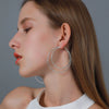 Elegant Double Ring Earrings For Women Alloy Electroplated Simple Geometric Fashion All Match Piercing Earrings