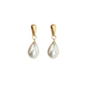 Elegant Dropshaped Imitation Pearl And Copper Electroplated Gold Women's Geometric Earrings