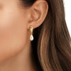 Elegant Dropshaped Imitation Pearl And Copper Electroplated Gold Women's Geometric Earrings