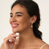 Elegant Dropshaped Imitation Pearl And Copper Electroplated Gold Women's Geometric Earrings