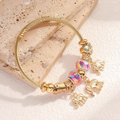 Elegant Elephant Alloy Wholesale Bangle