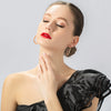 Elegant Exaggerated Geometric Cshaped Metal Statement Earrings For Women Versatile Fashion Jewelry