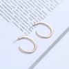 Elegant Exaggerated Geometric Cshaped Metal Statement Earrings For Women Versatile Fashion Jewelry