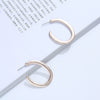Elegant Exaggerated Geometric Cshaped Metal Statement Earrings For Women Versatile Fashion Jewelry