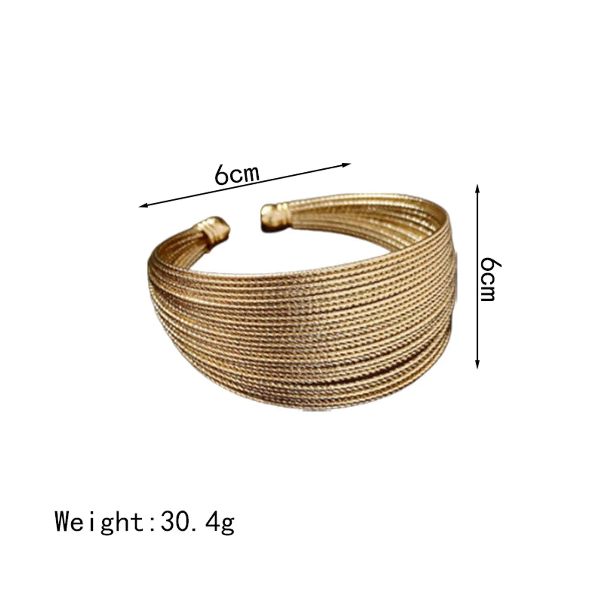 Elegant Exaggerated Luxurious Solid Color Copper Plating Gold Plated Bangle