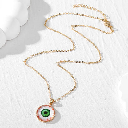 Elegant Eye Alloy Opal Women's Pendant Necklace